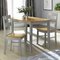 Argos Home Chicago Solid Wood Dining Table & 4 Grey Chairs