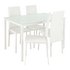 Hygena Lido Glass Dining Table & 4 Chairs - White