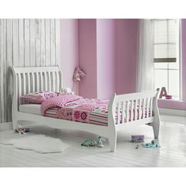 Argos Home Daisy White Single Sleigh Bed & Kids Mattress