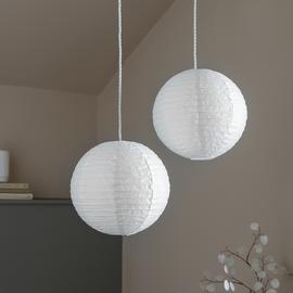 Home Essentials Pack of 2 Paper Circular Lampshade - 30cm