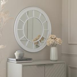 Argos Home White Window Round Wall Mirror - 71x71cm