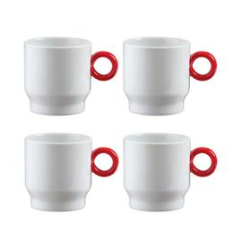Designed by Sebastian Conran Set of 4 Coffee Cups - Red