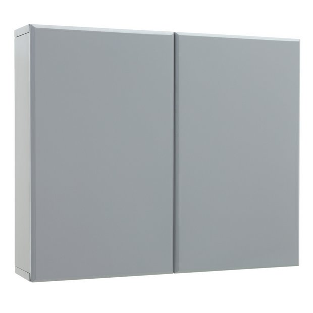 Buy Argos Home Gloss Double Wall Cabinet Grey Bathroom