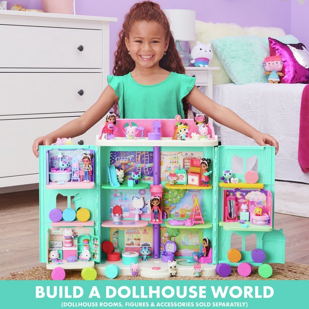 Gabby's Dollhouse, Purrfect Dollhouse with 2 Toy Figures, 8