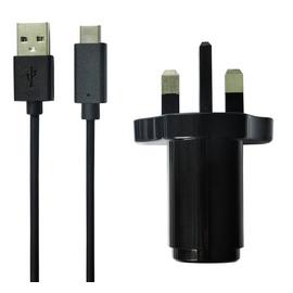 USB-C Mains Charger and Cable - Black