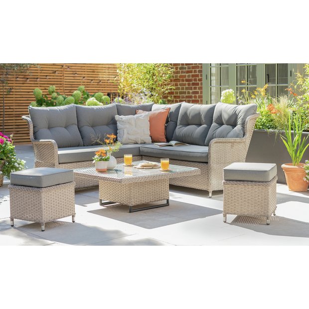 Argos home mini corner sofa set with storage sale