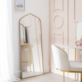 Argos Home Gold Full Length Curved Wall Mirror - 140x60cm