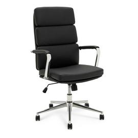 Habitat Callan Leather Mix Office Chair - Black