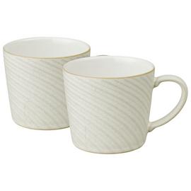 Denby Impression Set of 2 Stoneware Mugs - Cream