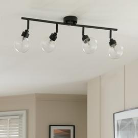 Habitat Tay Steel 4 Lights Spotlight Bar - Black