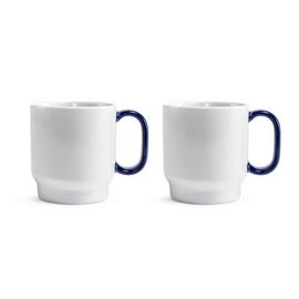Designed By Sebastian Conran Set of 2 Porcelain Mugs – Blue