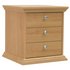 HOME Canterbury 3 Drawer Bedside Chest - Oak Effect