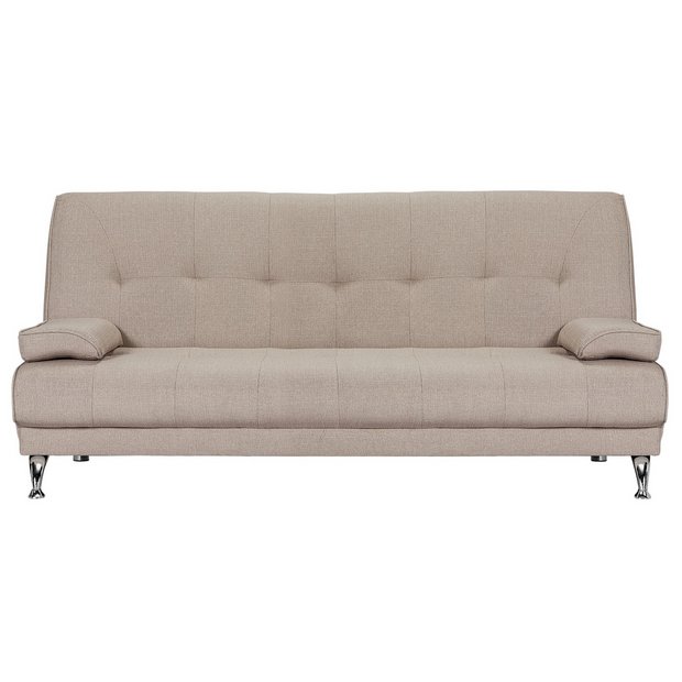 Buy HOME Sicily 2 Seater Fabric Clic Clac Sofa Bed Natural at Argos