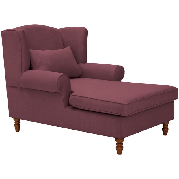 Buy Heart of House Padstow Fabric Chaise Longue Plum Sofas Argos