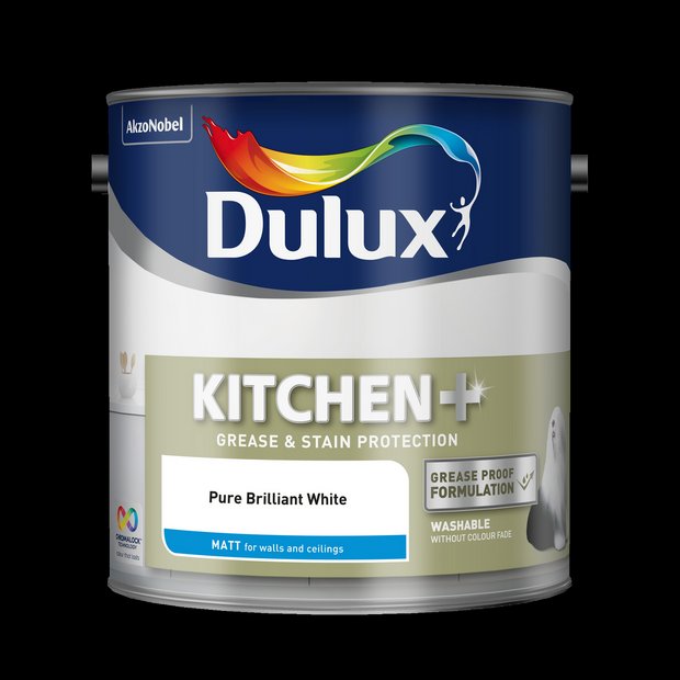 Buy Dulux Kitchen Matt Paint 2.5L White at Argos.co.uk Your Online