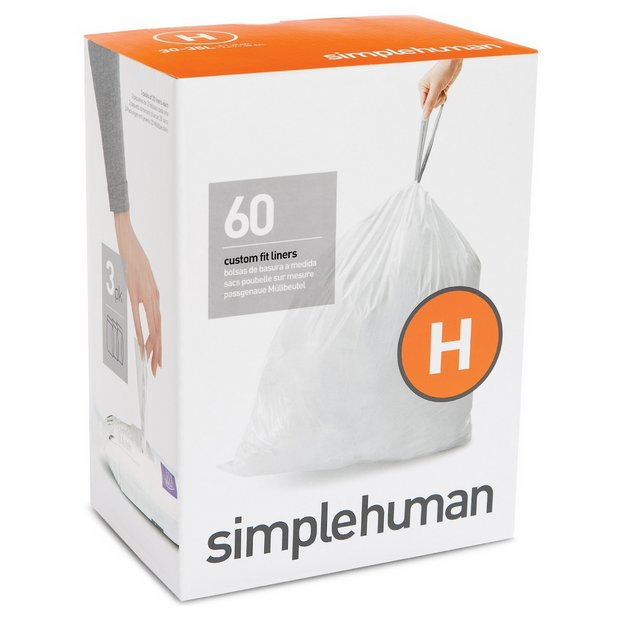 Buy simplehuman Bin Liner Code H 3 x 20 Pack 60 Liners at Argos.co.uk