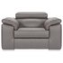Argos Home Valencia Leather Armchair - Light Grey