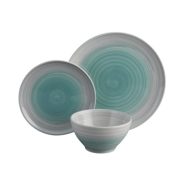 Buy Habitat Atkinson Blue Set of 12 Dinnerware at Argos.co.uk Your