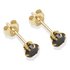 9ct Gold 4mm Black Cubic Zirconia Stud Earrings