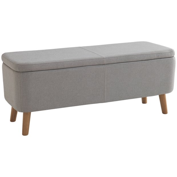Buy Habitat Jacobs Upholstered Storage Bench Grey at Argos.co.uk