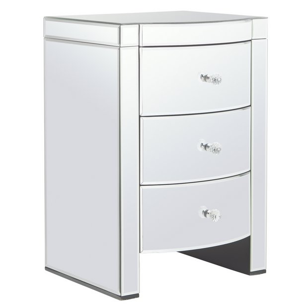 Bedside table deals with mirror drawer