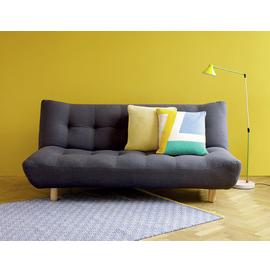 Habitat Kota 3 Seater Fabric Clic Clac Sofa Bed - Charcoal