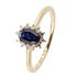 Revere 9ct Gold Sapphire & Diamond Cluster Ring