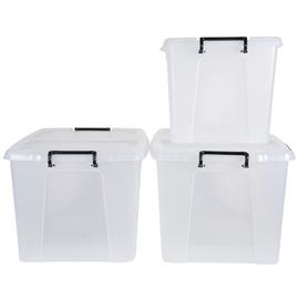Strata Smart 2 x 65L, 1 x 40L Plastic Storage Boxes pack