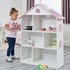 Liberty House Toys White Dollshouse Bookcase with Pink Roof