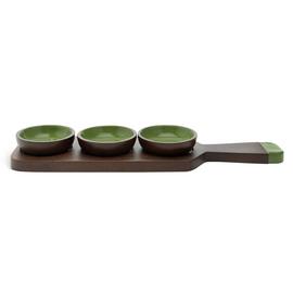 Habitat x Scion 3 Piece Dip Bowls with Board - Green