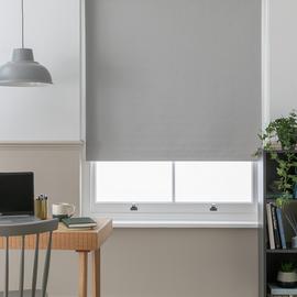 Habitat Herringbone Blackout Grey Roller Blind