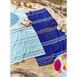 Catherine Lansfield 2 Pack Beach Towel - Navy & Blue