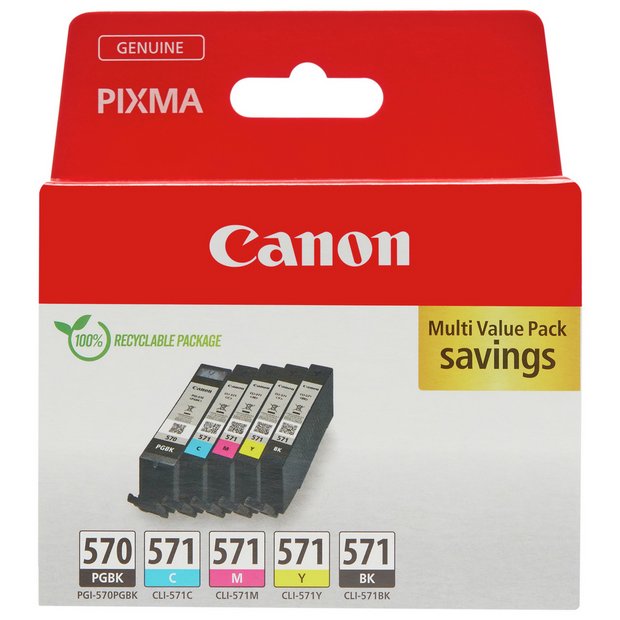 Buy Canon PGI-570 & CLI-571 Ink Cartridges - Black & Colour