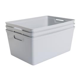 Argos Home 3 x 11L Storage Boxes - Grey