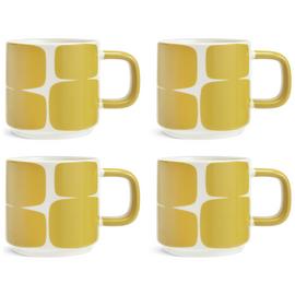Habitat x Scion Lohko 4 Piece Stoneware Stacking Mugs-Yellow