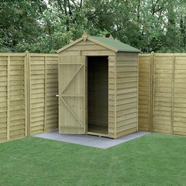 Forest Wooden 3 x 5ft Overlap Windowless Apex Shed