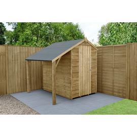 Forest Wooden 6 x 4ft Overlap Apex Shed with Lean To