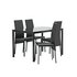 Argos Home Lido Glass Dining Table & 4 Black Chairs