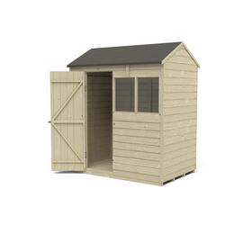 Forest Wooden Overlap 2 Clear Window Apex Shed 6 x 4ft