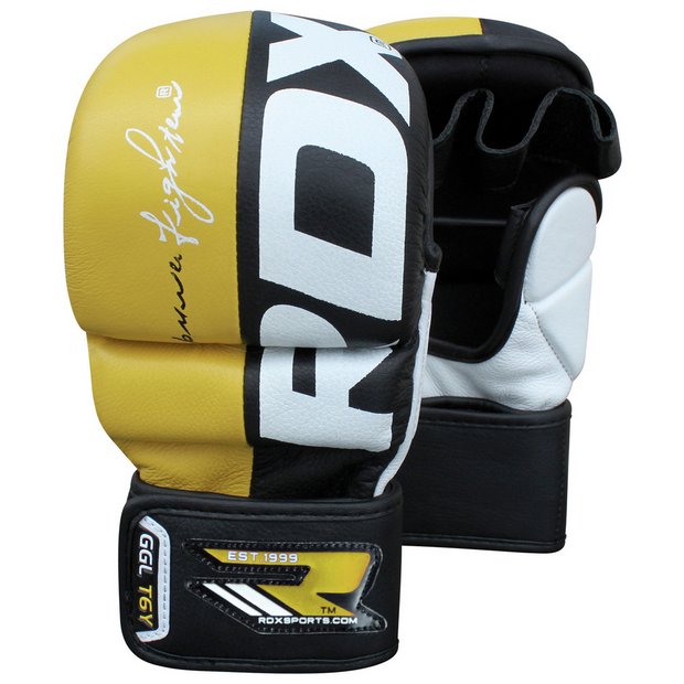 Buy RDX Large to XLarge Mixed Martial Arts Gloves Yellow at Argos.co