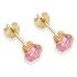 9ct Gold Pink Cubic Zirconia Stud Earrings5mm