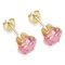 9ct Gold Pink Cubic Zirconia Stud Earrings - 6mm