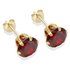 9ct Gold Garnet Coloured Cubic Zirconia Stud Earrings - 7mm