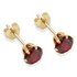 9ct Gold Garnet Coloured Cubic Zirconia Stud Earrings5mm