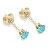 9ct Gold Blue Cubic Zirconia Stud Earrings3mm