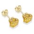 9ct Gold Citrine Coloured Cubic Zirconia Stud Earrings6mm