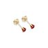 9ct Gold Garnet Coloured Cubic Zirconia Stud Earrings3mm