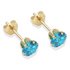 9ct Gold London Blue Cubic Zirconia Stud Earrings5mm