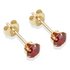 9ct Gold Red Cubic Zirconia Stud Earrings4mm