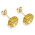 9ct Gold Citrine Coloured Cubic Zirconia Stud Earrings8mm